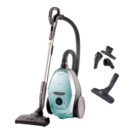 AEG VX82-1-4MB Aspirador con Bolsa, 55% Material Reciclado, Azul Claro